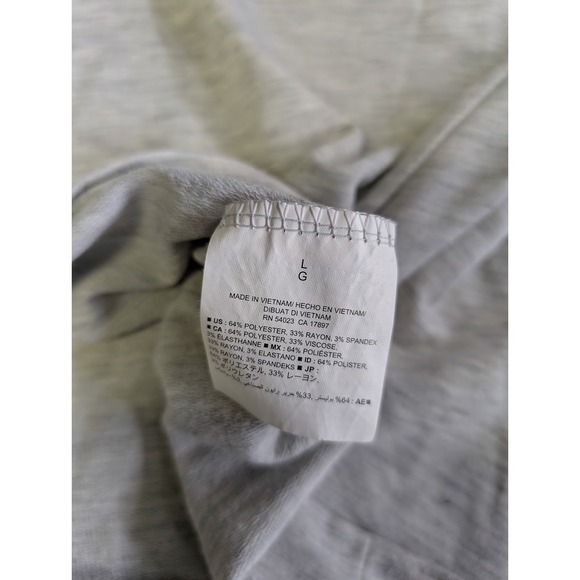 Old Navy Size Large Womens Light Gray Long Sleeve V Neck Top - Picture 7 of 8